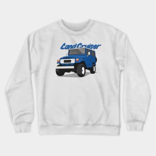 Land cruiser fj40 hardtop off road blue Crewneck Sweatshirt